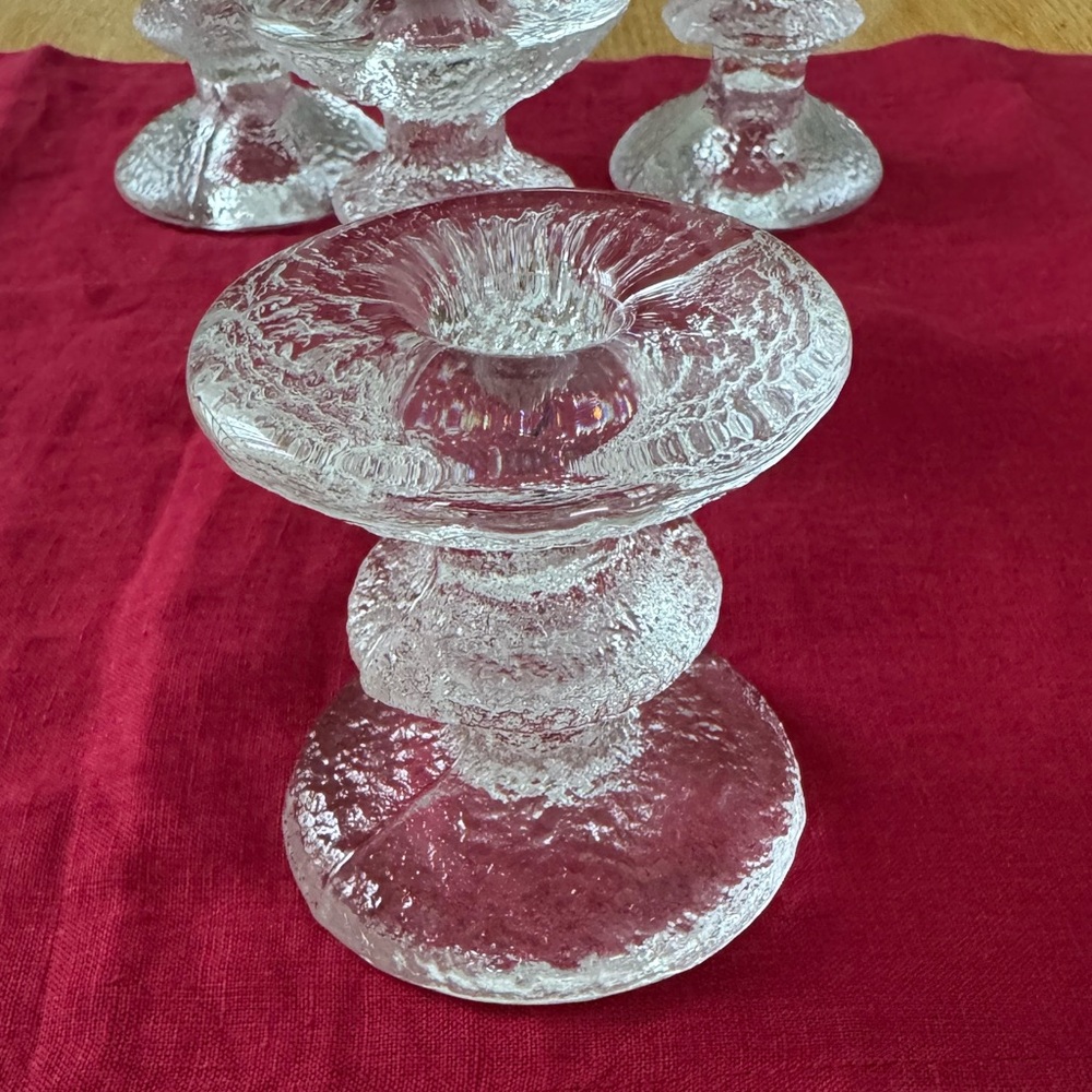 Glass candle holders